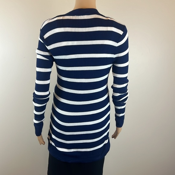 L'Agence Corin Navy and White Striped Cardigan - Picture 4 of 5